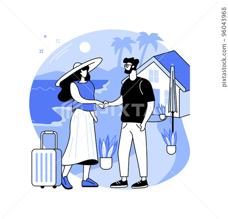 Retreat center guests isolated cartoon vector illustrations. Retreat center guests isolated cartoon vector illustrations. 96043968