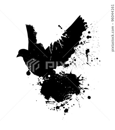 Dove from blots. Vector illustration Dove from blots. Vector illustration 96044161