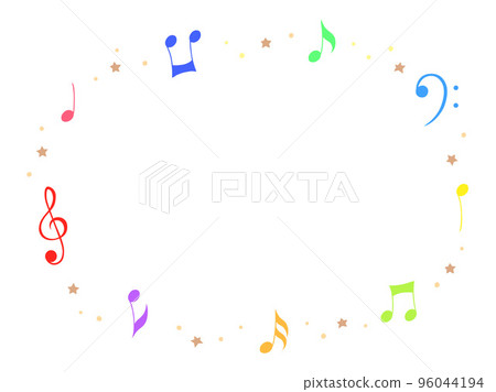 Circular frame of musical notes (colorful) Circular frame of musical notes (colorful) 96044194