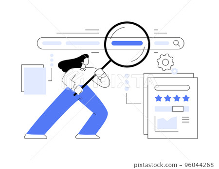 Keyword research abstract concept vector illustration. 96044268