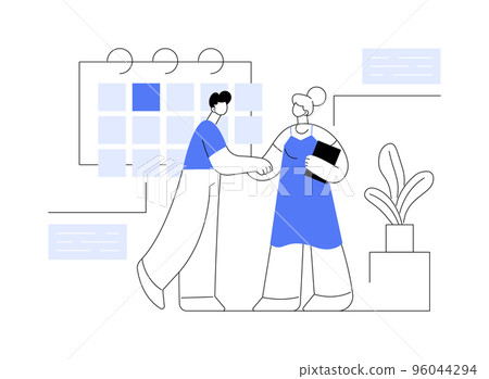 Arrange appointment abstract concept vector illustration. 96044294