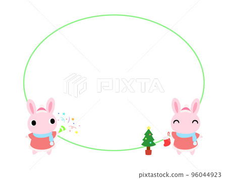 Christmas round frame rabbit Christmas round frame rabbit 96044923