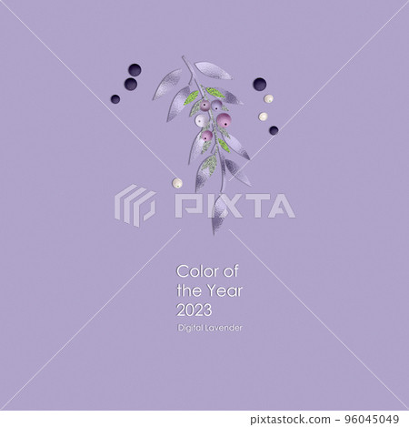 Background from abstract leaves coloured in trendy lavender color 96045049