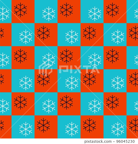 Snowflakes, seamless pattern, vector, punchy forms and colors Snowflakes, seamless pattern, vector, punchy forms and colors 96045230
