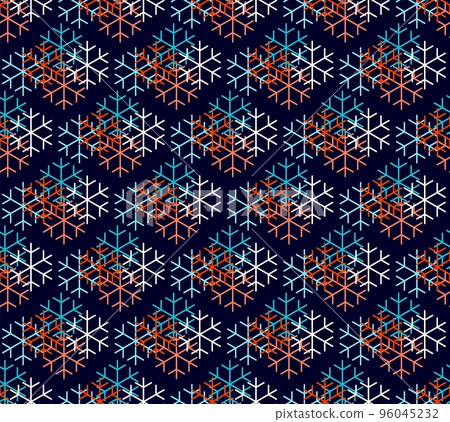 Snowflakes, seamless pattern, vector, punchy forms and colors 96045232
