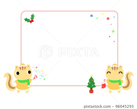 聖誕方框（帶裝飾）松鼠 96045293