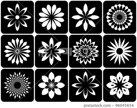 Abstract Flower Icons. Design Elements Set. Abstract Flower Icons. Design Elements Set. 96045654