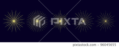Dotted grain stars set. Shiny stippled shapes collection. Various noise textured asterisks. Different dot work stellar forms. Vector stochastic.  96045655