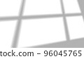 Window Shadow overlay effect. Transparent soft light from the window. Realistic lightning on Gray background. Frame shadows for natural light effects. Blank scene for design 96045765