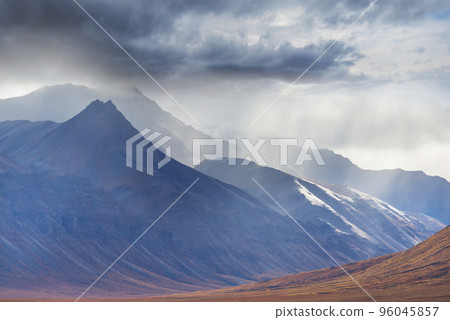 Rain in mountains 96045857