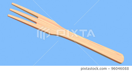 Wooden spoon or kitchen utensils on blue background. Wooden spoon or kitchen utensils on blue background. 96046088