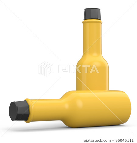 Set of tabasco hot chilli sauce bottle for mexican cuisine on white background 96046111