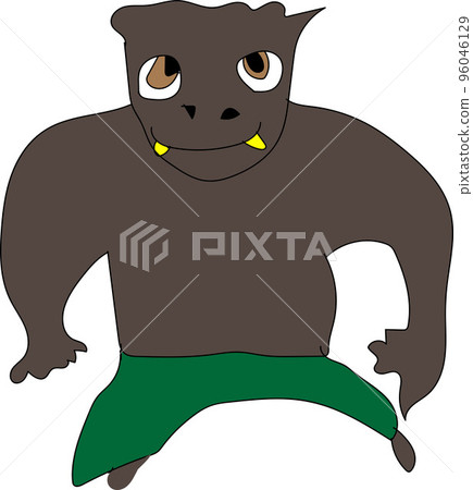 棕色巨魔的人物插圖 棕色巨魔的人物插圖 96046129