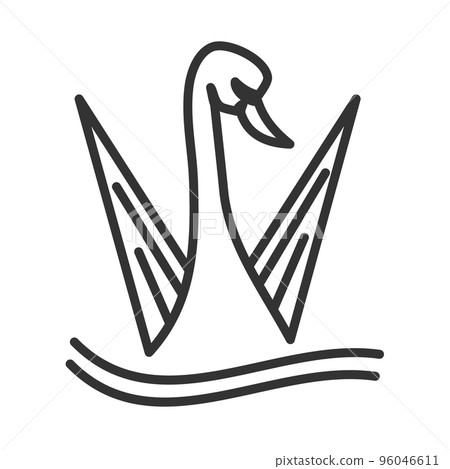 swan logo animal Icon Illustration Brand Identity 96046611