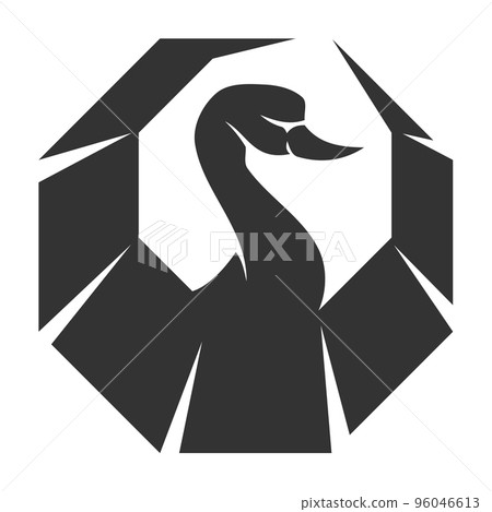 swan logo animal Icon Illustration Brand Identity 96046613