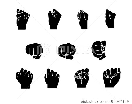 握緊拳頭手標誌圖標 96047329