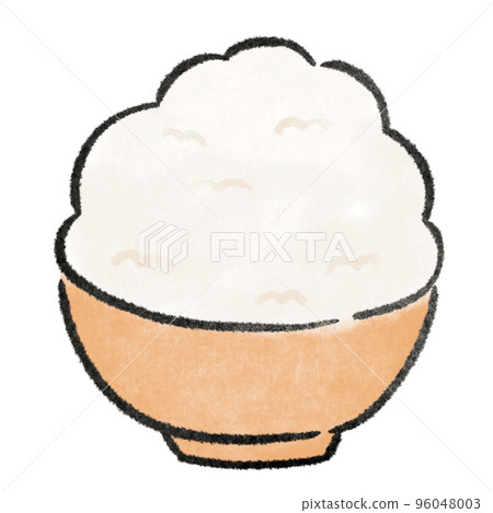 Simple and cute rice hand-drawn illustration material 96048003