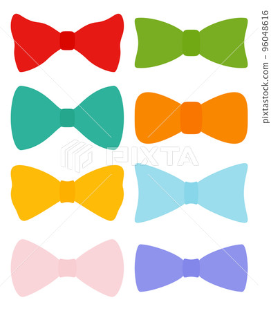 Set of Bow Tie in flat style isolated Set of Bow Tie in flat style isolated 96048616