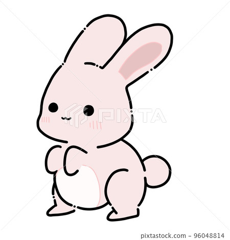 兔子麵朝前坐著 96048814