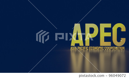 The gold apec or Asia pacific economic cooperation for event business concept 3d rendering 96049072