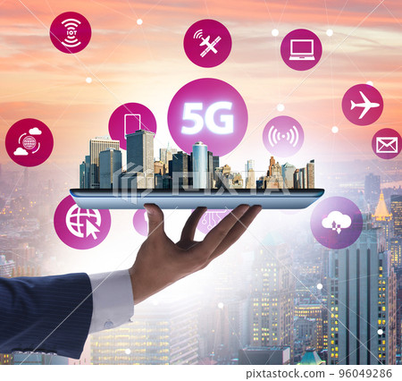 5G mobile technology concept - high internet speed 96049286