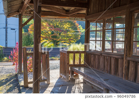 Kamigamibai Station ticket gate Watarase Keikoku Railway autumn season 96049786