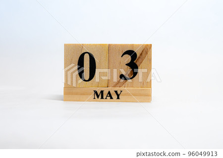 日期塊日曆 5 月 3 日 日期塊日曆 5 月 3 日 96049913