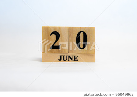 日期塊日曆 6 月 20 日 日期塊日曆 6 月 20 日 96049962