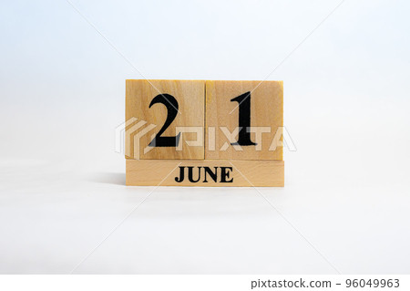 日期塊日曆 6 月 21 日 日期塊日曆 6 月 21 日 96049963