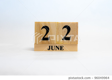 日期塊日曆 6 月 22 日 日期塊日曆 6 月 22 日 96049964
