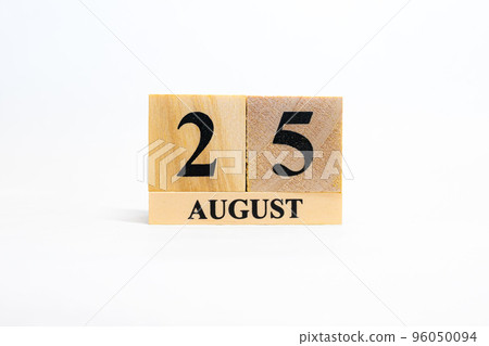 日期塊日曆 8 月 25 日 日期塊日曆 8 月 25 日 96050094