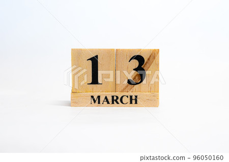 日期塊日曆 3 月 13 日 日期塊日曆 3 月 13 日 96050160