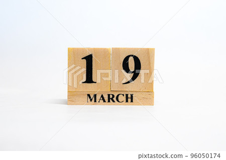 Date Block Calendar March 19th 96050174