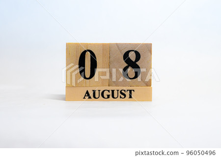 Date Block Calendar August 8th 96050496