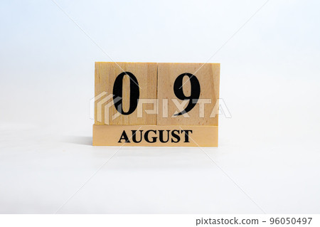 Date Block Calendar August 9th 96050497
