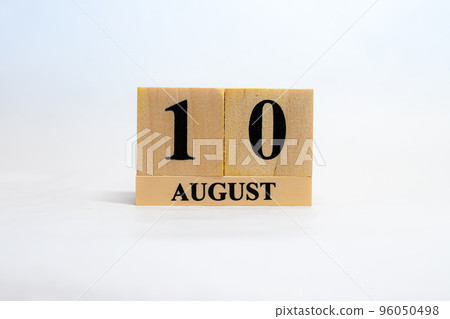 日期塊日曆 8 月 10 日 96050498