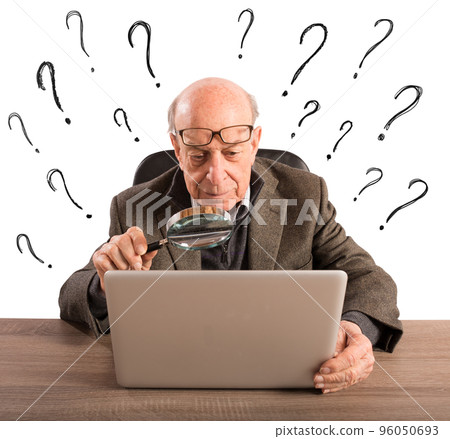 Difficult technology for a man elderly Difficult technology for a man elderly 96050693