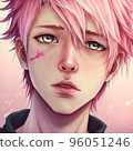 boy with pink hair 96051246