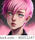 boy with pink hair 96051247
