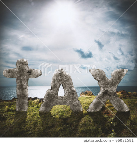 Taxes as plaque. 3d rendering Taxes as plaque. 3d rendering 96051591