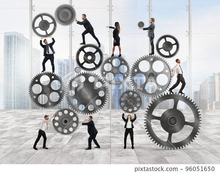 Teamwork of businesspeople Teamwork of businesspeople 96051650