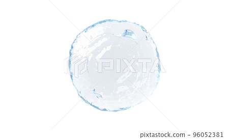 Image material of water accumulated in a sphere. Transparent background (PNG) 96052381