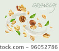 fly more whole grains ,more whole grain,milk splash,granolay and healthy time 96052786