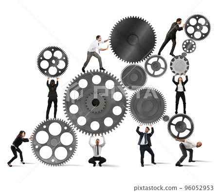 Teamwork of businesspeople 96052953