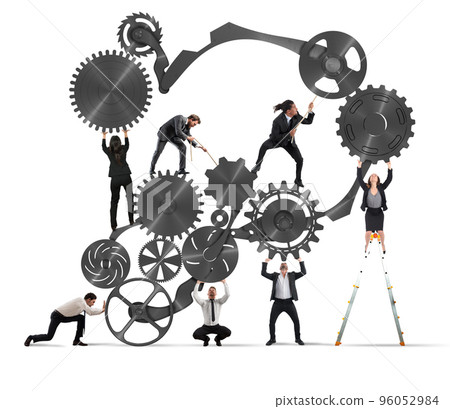 Teamwork of businesspeople 96052984