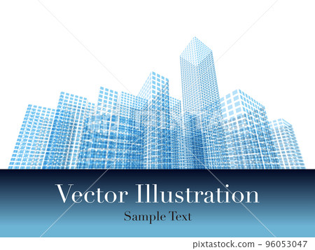Business district with skyscrapers drawn with square dots vector illustration Business district with skyscrapers drawn with square dots vector illustration 96053047