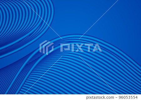 3D rendering blue graceful lines texture texture background 96053554
