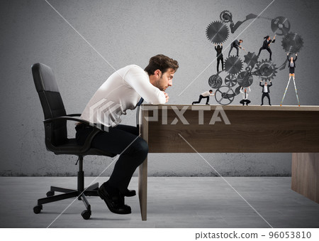 Boss builds a business team Boss builds a business team 96053810