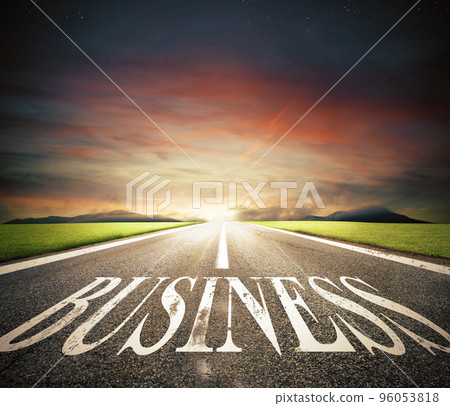 Concept of start straight for business 96053818