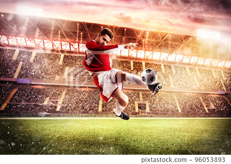 Football game at the stadium Football game at the stadium 96053893